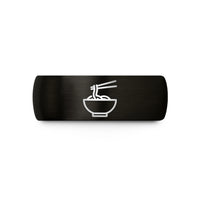 unique presents for him – black tungsten ramen bowl wedding band