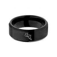 romantic presents for her – black tungsten central america wedding band