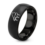 Couple Gifts for Her – black tungsten concert grand ring