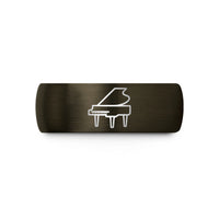 special presents for partner – gunmetal & black tungsten concert grand wedding band