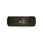 special presents for partner – gunmetal & black tungsten concert grand wedding band