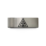 personalized jewelry for her – black & blue & grey tungsten depth numbers wedding band