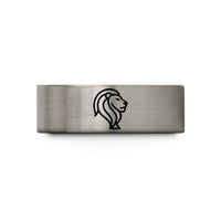 anniversary presents for wife – gray tungsten lion wedding band