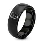Couple Gifts for Him And Her Christmas – black tungsten open coffin ring