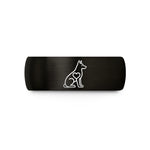 matching rings for lovers – black tungsten shepherd heart wedding band