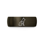 unique presents for partners – gunmetal & black tungsten shepherd heart wedding band