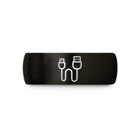 personalized presents for men – black tungsten charging cable wedding band