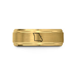 romantic presents for husband – gold tungsten missouri state wedding band
