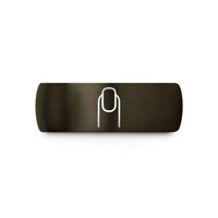 men's hard metal rings – gunmetal & black tungsten nail wedding band