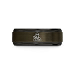 his custom wedding band – gunmetal & black tungsten race crew mechanic wedding band
