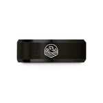 personalized presents for partners – black tungsten canyon buttes wedding band