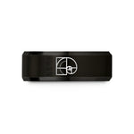 romantic presents for couples – black tungsten fibonacci spiral dotwork wedding band