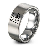 unique couple present ideas – gray tungsten fibonacci spiral dotwork ring