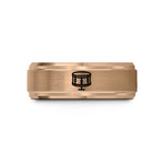 unique presents for lovers – rose gold tungsten snare drum wedding band