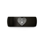 tungsten bands for couples – black & gold tungsten celtic paw wedding band