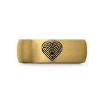 tungsten bands for couples – black & gold tungsten celtic paw wedding band