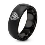 Couple Wedding Rings Set – black tungsten celtic paw ring
