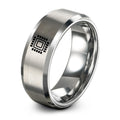 SMD Pad Array – Tungsten Wedding Band, 8 mm, Grey Comfort-Fit Unisex