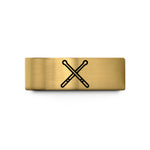 unique presents for couples – gold tungsten drumsticks wedding band