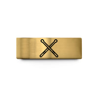 unique presents for couples – gold tungsten drumsticks wedding band