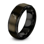 gunmetal & black tungsten japan ring