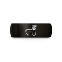 romantic presents for couples – black tungsten matcha bowl whisk wedding band