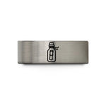 personalized presents for couples – black & blue & gray tungsten message bottle wedding band