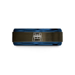 best presents for couples – gunmetal & blue tungsten tennis court wedding band