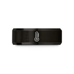 matching presents for lovers – black tungsten thermometer wedding band
