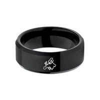 tungsten wedding bands set – black tungsten europe wedding band