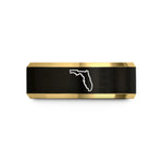 unique promise rings her – black & gold tungsten florida wedding band