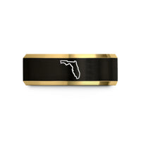 unique promise rings her – black & gold tungsten florida wedding band