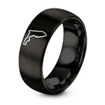 Couples Gift for Boyfriend – black tungsten florida ring