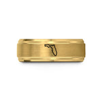 romantic presents for couples – gold tungsten florida wedding band