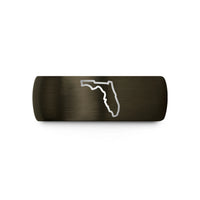 romantic presents for couples – gunmetal & gold tungsten florida wedding band