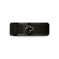 romantic presents for couples – black tungsten guinea pig wedding band