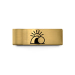 romantic present ideas women – gold tungsten empty tomb sunrise wedding band
