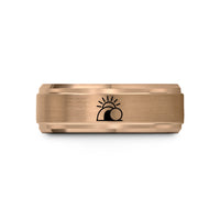 anniversary presents for wife – rose gold tungsten empty tomb sunrise wedding band