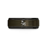 anniversary presents for her – gunmetal & black tungsten island kayak wave wedding band