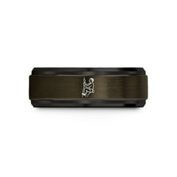unique presents for girlfriend – gunmetal & black tungsten lead climber wedding band