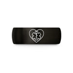 matching rings for couples – black tungsten heart life wedding band