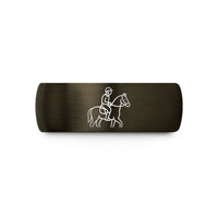 unique presents for couples – gunmetal & black tungsten trail rider wedding band