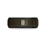 unique presents for him – gunmetal & black tungsten barline double wedding band