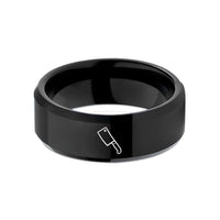 romantic presents for him – black tungsten cleaver wedding band