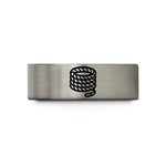 tungsten wedding band men – blue & gray tungsten rope coil wedding band