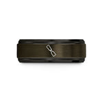 unique presents for couples – gunmetal & black tungsten chisel wedding band
