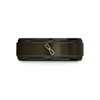 unique presents for couples – gunmetal & black tungsten chisel wedding band