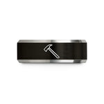 anniversary presents for couples – black & grey tungsten halligan bar wedding band