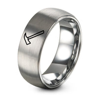 Couples Gifts for Husband And Wife – silver tungsten halligan bar ring