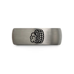 special presents for pairs – black & gray tungsten burnout tire track wedding band